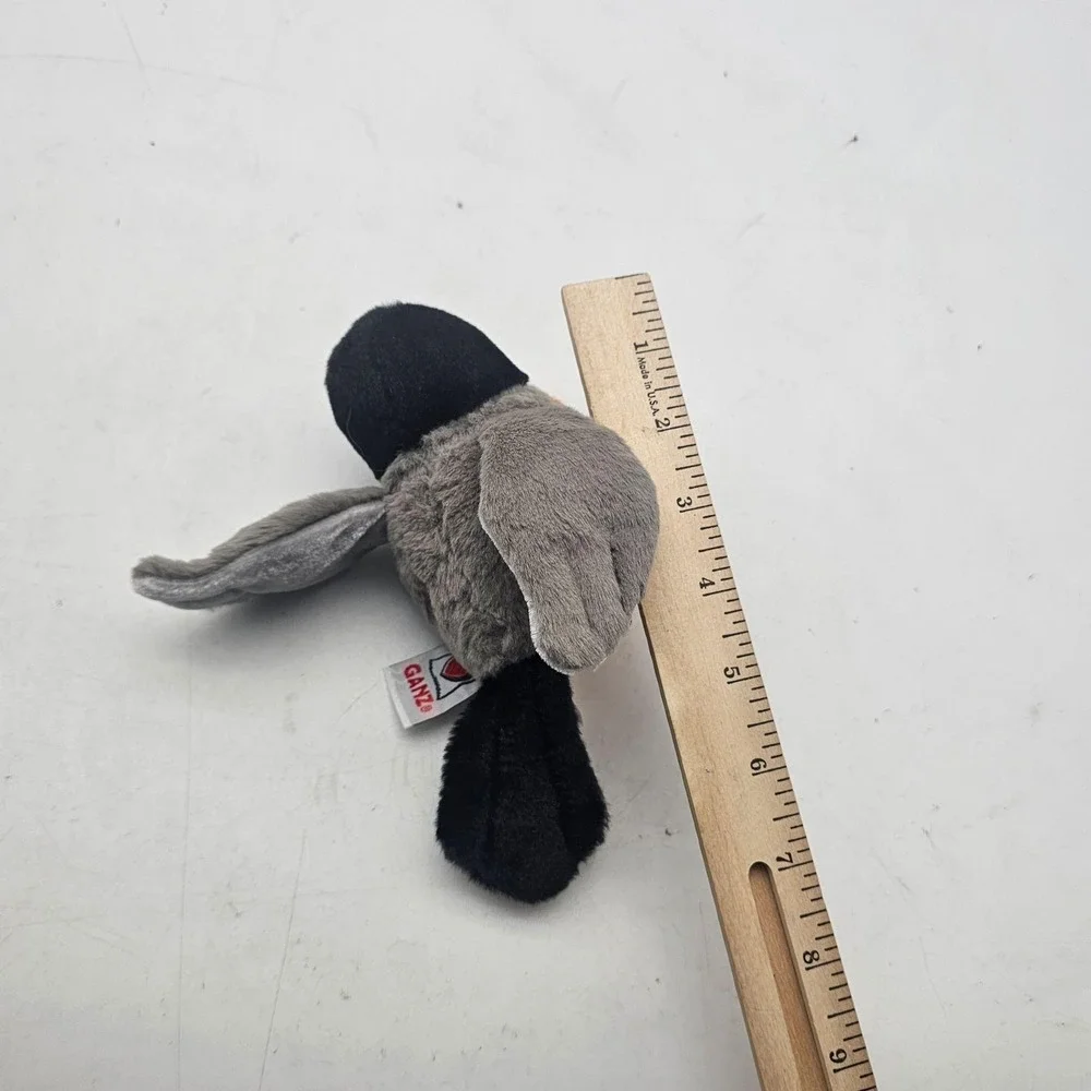 GANZ Webkinz Lil'Kinz Robin Bird Plush Stuffed Animal Toy Small Gray Orange